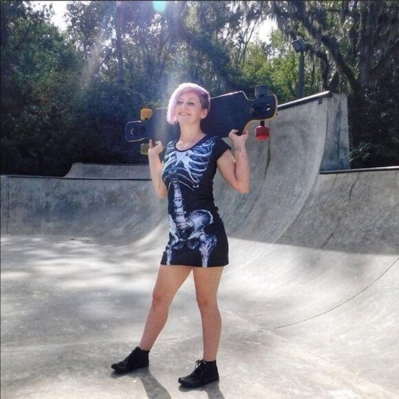 Skeleton Mini Dress, S NWOT - Picture 6 of 7